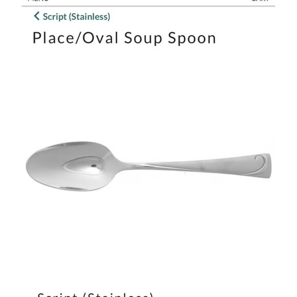 Oneida Silver Place/Oval Soup Spoon 4-Piece Set Stainless Steel Script Pattern - Picture 1 of 5